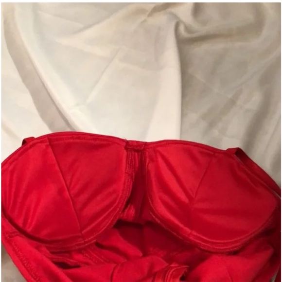 ♥️ 💋 Red valentine bodycon bra top bustier mini dress - Picture 4 of 11